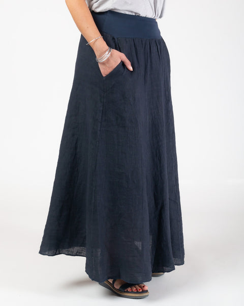 Lula linen skirt - Navy