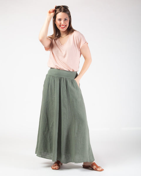 Lula Linen skirt - Khaki
