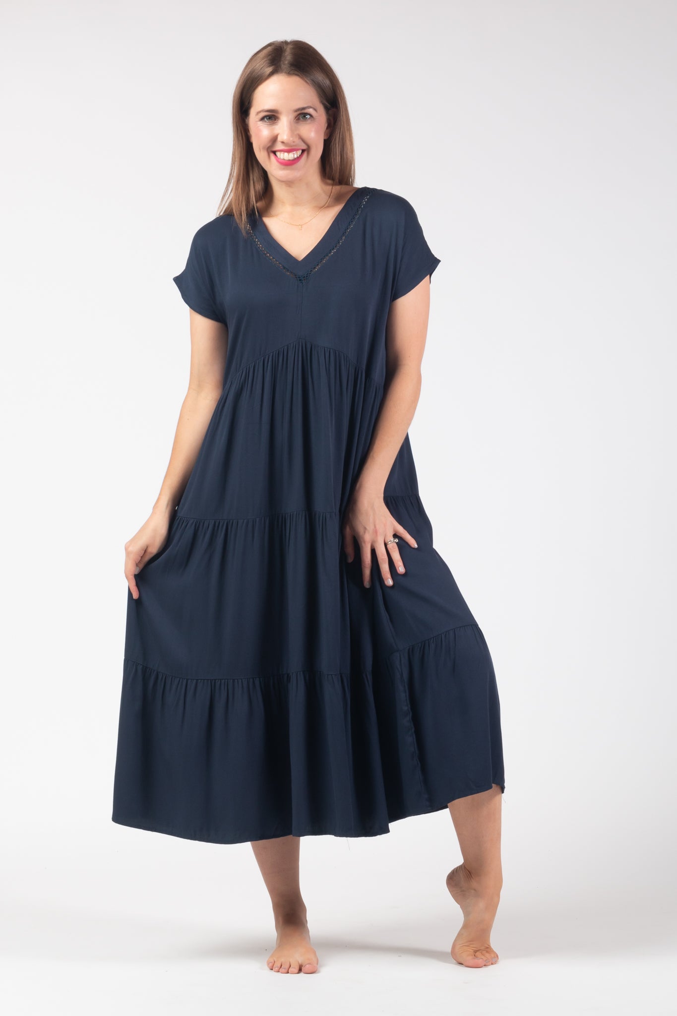 Jaya Dress - Navy